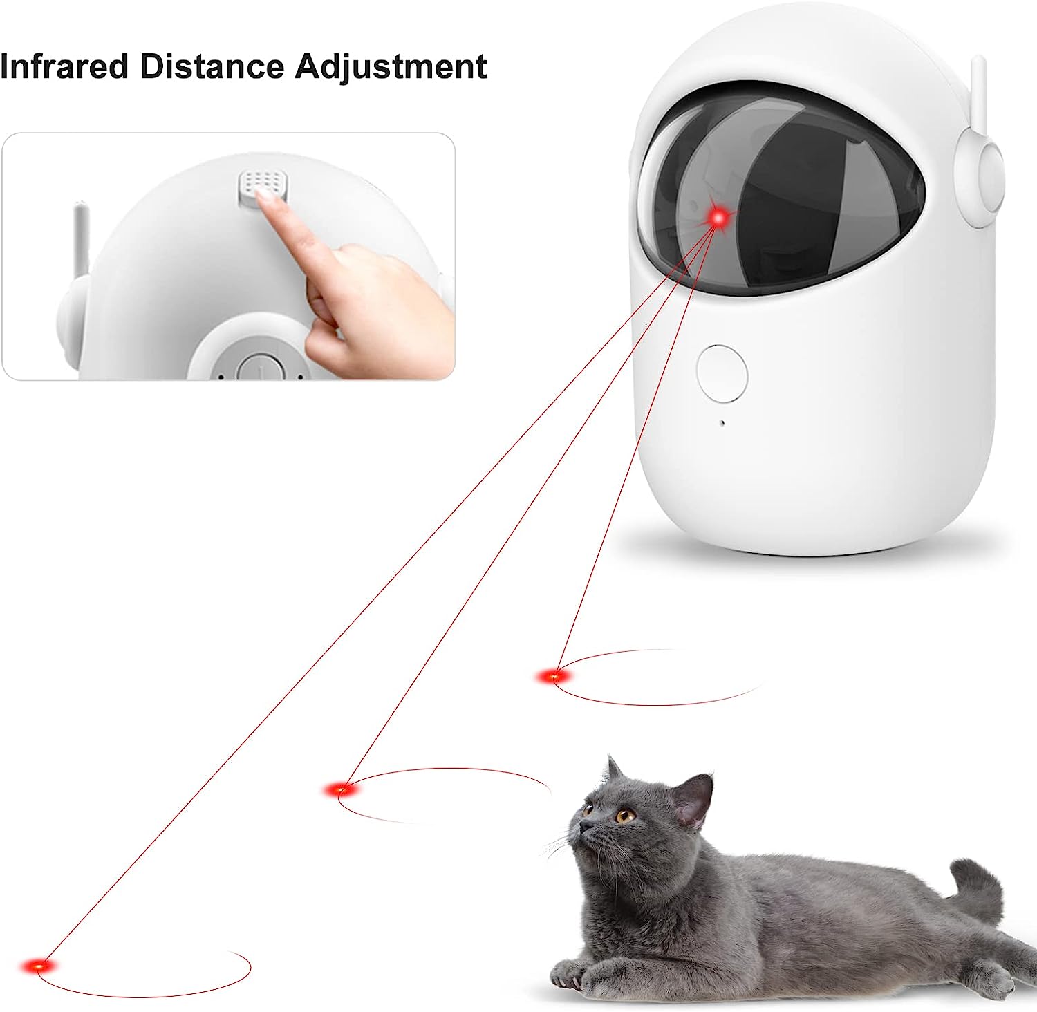 Automatic Laser Cat Toy | Interactive USB Rechargeable Laser Pointer
