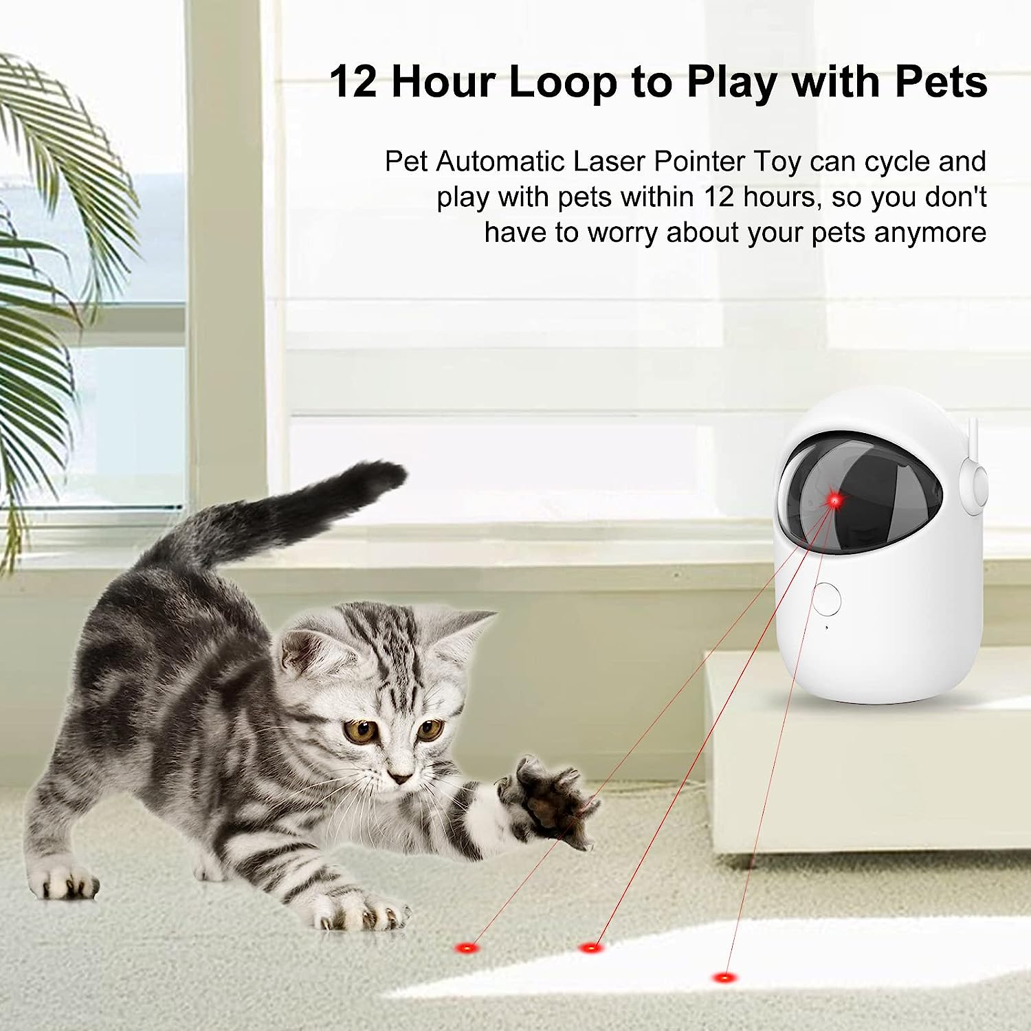 Automatic Laser Cat Toy | Interactive USB Rechargeable Laser Pointer