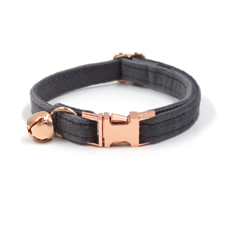 Velvet Cat Collar with Buckle