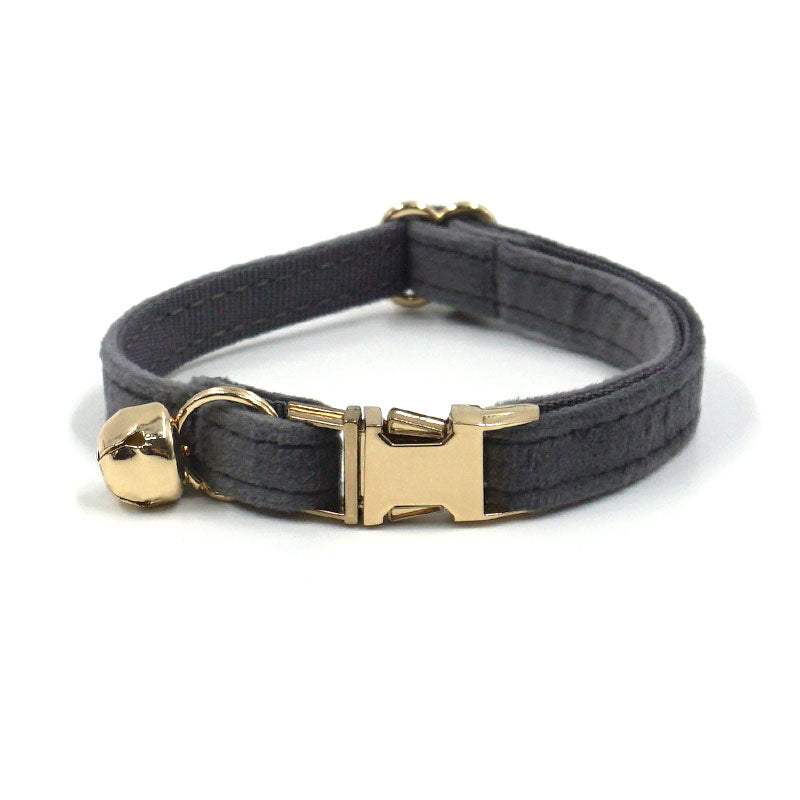 Velvet Cat Collar with Buckle